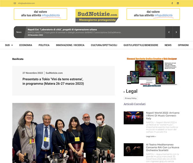 Vini da terre estreme su sudnotizie.com
